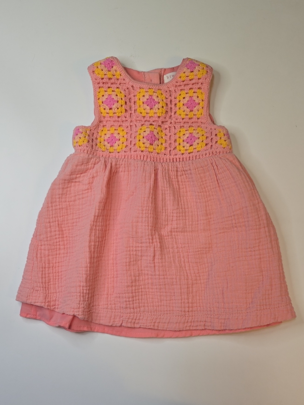 Between Baby Crochet Muslin Dress
